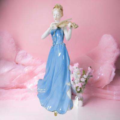 Tượng Sứ Châu Âu - Cô Gái Đánh Đàn Violin